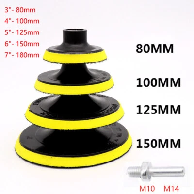 80 - 180mm Hook & Loop Backing Pad For Sanding Discs Angle Grinder Drill Adaptor - image 1 of 4