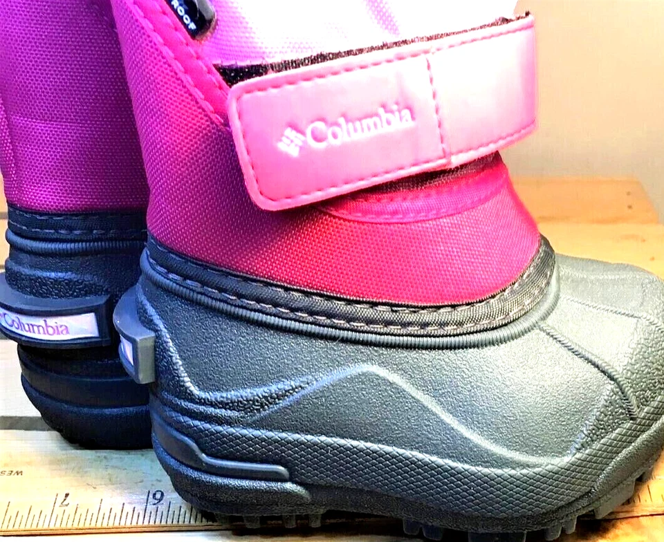Columbia девочек Kids Powderbug плюс снег ботинки ребенка ясельного возраста 4 розовый зимняя подкладка 4T - Изображение 1 из 4