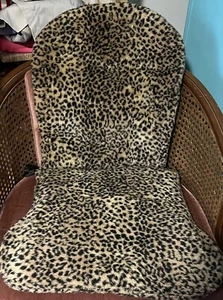 Leopardenstuhl Kissen Kunstfell Vintage für einen Stuhl 2 Stück - Bild 1 von 5