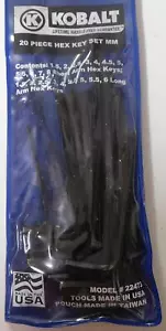 Kobalt 22473 20pc. Hex Key Set Metric USA - Picture 1 of 2