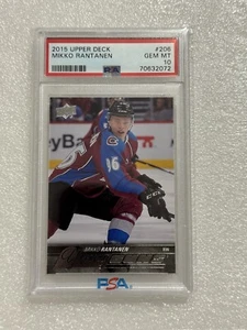 2015-16 UPPER DECK MIKKO RANTANEN YOUNG GUNS ROOKIE YG RC #206 PSA 10 GEM MT! - Picture 1 of 2