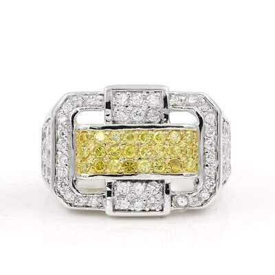 Stainless Steel 316 Pave Men's Square shape CZ SET Pinky Ring - Image 1 of 4
