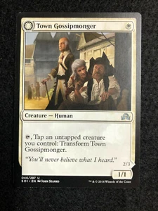 MTG 046/297 Town Gossipmonger(Side 1) Incited Rabble (Side 2) NM Never Played - Picture 1 of 6