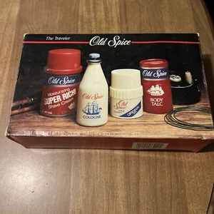 Vintage Old Spice The Traveler - Cologne Shave Cream Deodorant Talc  New In Box - Picture 1 of 4