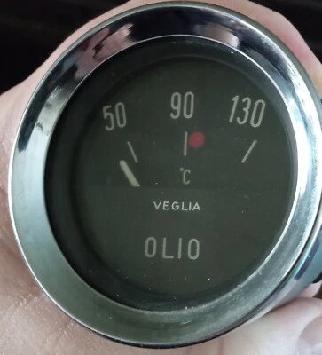Ferrari 250 GT Dashboard Temperatura do Óleo Gauge_Veglia_GTE_Made em Italy_GENUINE - Imagem 1 de 4