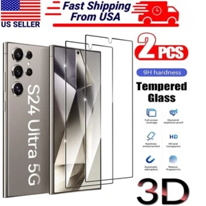 2X Tempered Glass Screen Protector For Samsung Galaxy Note S8 S9 S10 S20 S21 S22 - Picture 1 of 14