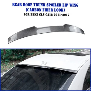 Carbon Look Rear Trunk Spoiler Lip Wing For Mercedes Benz CLS C218 2011-2017 12 - Picture 1 of 9