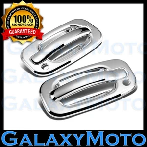 99-06 GMC Sierra+HD triple cromado manija de 2 puertas + cubierta de ojo de cerradura para pasajeros - Imagen 1 de 1