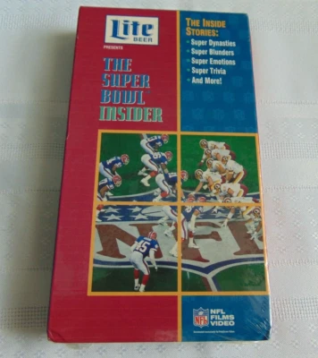 The Super Bowl Insider Miller Lite Beer Presents VHS Redskins Giants NEW SEALED — 第 1/4 张图片