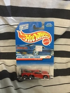 1998 Vintage Hot Wheels #658 First Editions 25/40 TOW JAM Red w/3 Spoke Malaysia - Picture 1 of 3
