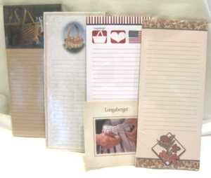 Longaberger BASKET Pottery HOLIDAY NOTEPADS FALL Lot of 4 LISTS Notes 4 x 9  NWT - Picture 1 of 9