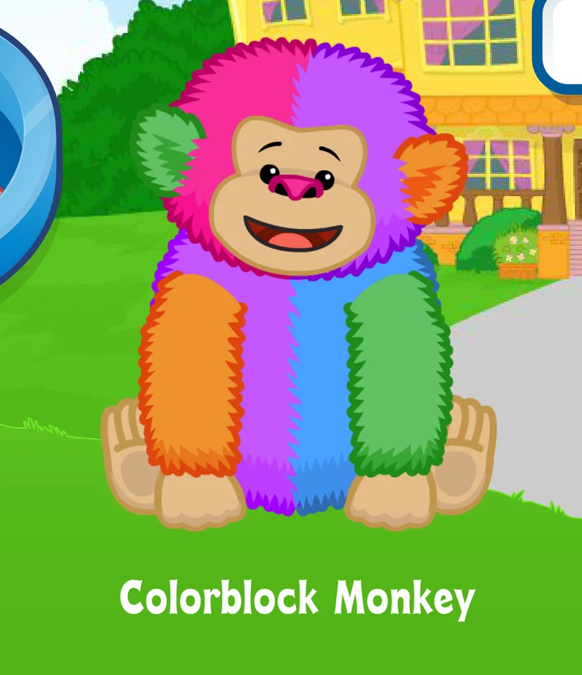 Webkinz Colorblock Monkey Virtual Adoption Code Only Messaged Webkinz Monkey Pet - Image 1 of 1