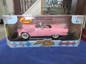 Motormax 1:18 American Graffiti 1956 Ford Thunderbird Convertible PINK RARE - Picture 1 of 8