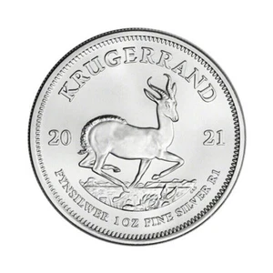 Springbock Medaille/Südafrika Krugerrand/ Jahrgang 2021/Neusilber - Bild 1 von 2