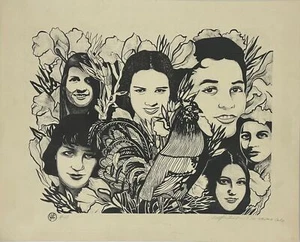 RAUL MARTINEZ Cuban 1976 signed limited edition original art print lithograph n3 - Picture 1 of 1