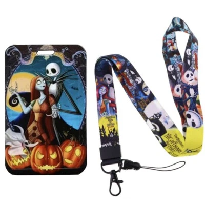Porta-crachá de identificação The Nightmare Before Christmas Jack Skellington Sally Lanyard - Imagem 1 de 3