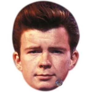 Rick Astley (Young) Celebrity Mask, Flat Card Face - Picture 1 of 5
