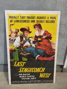 LAST STAGECOACH WEST ORIGINAL MOVIE POSTER 1957 - LITHO 49812 - Picture 1 of 4