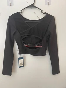 JINE schwarz Langarm Bügel Underless M/L Größe Rave Sexy Shirt - Bild 1 von 5