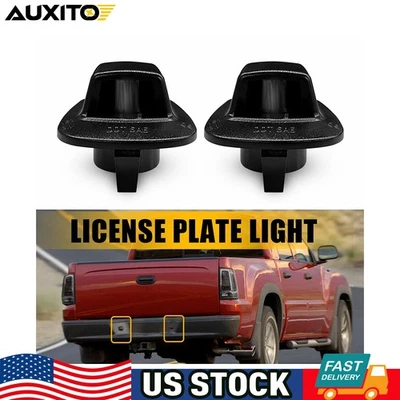 Conjunto de 2 luces de matrícula negras aptas para Mitsubishi Raider 2006-2009 traseras NUEVO Foto 1 de 4