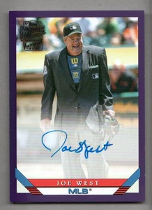 2022 Topps Archives Baseball '93 Fan Favorites Purple #93FFJW Joe West Auto /150 - Bild 1 von 2