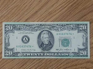 1985 $20 "STAR NOTE" BOSTON DISTRICT A01637676* - Picture 1 of 5