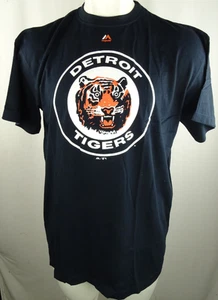 Detroit Tigers MLB Majestic Men's Big & Tall Short Sleeve T-Shirt - Picture 1 of 6