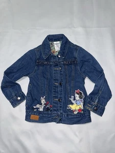 Disney Snow White Denim Jacket 4 For Girls Flip Cuffs Animators - Picture 1 of 6