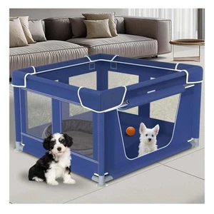 Dog Playpen, 42x42x25.6 Inches Foldable Portable Soft Puppy Playpen with... - Picture 1 of 7