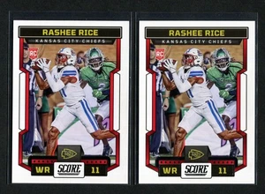 ZWEI (2) 2023 Panini Score - #352 Rashee Rice [Base] Rookie Card RC Lot - Bild 1 von 2