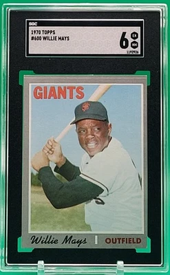 🔥1970 Topps #600 WILLIE MAYS SGC 6 EX-MT High # ⚾️HOF NY/San Francisco Giants🔥 - Image 1 of 2