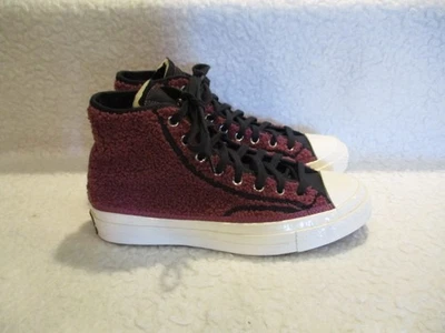 Women's, Converse, Burgundy Thick Fleece,  Ankle high Casual, Shoes, Size 10 - Image 1 of 4