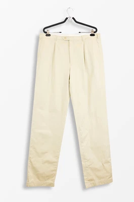 Pantalones chinos Brioni Cortina beige para hombre - Hechos en Italia - Talla 52R Foto 1 de 4