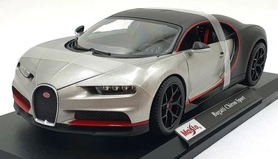 Maisto escala 1/18 diecast 46629 - Bugatti Chiron - plateado Foto 1 de 4