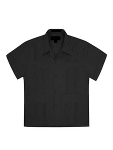 Boys Junior Guayabera Cuban Short Sleeve Embroidered 4 Pocket Shirt KID-OMEGA - Picture 1 of 71