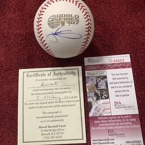 Jacoby Ellsbury SIGNED 2007 World Series Baseball MLB Autograph Red Sox 2x COA - Picture 1 of 9