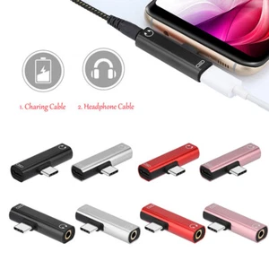 2In1 Dual Type-C Audio Converter Adapter Headphone Charging Headset Converter 、 - Picture 1 of 17