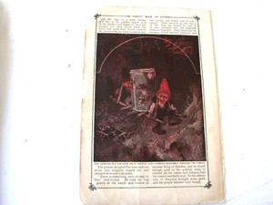 1912? Heinrich Schlitt Los duendes en la mina de oro cuento infantil página de 2 caras - Imagen 1 de 5