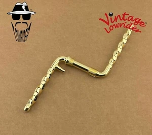 VINTAGE LOWRIDER 6 1/2" (165MM) BICYCLE TWISTED STEEL ONE PIECE CRANK GOLD. - Picture 1 of 2