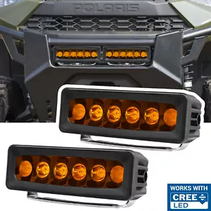 2X 6" 120W CREE LED Light Bar Spot Flood Combo Offroad Driving Fog Yellow UTV 5" - Picture 1 of 14