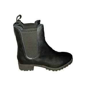 Soludos Mujer Greenpoint Chelsea Cuero Negro Pull On Botas Zapatos Talla 9 (ZG) - Imagen 1 de 11