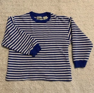 Vintage 90’s GAP Blue/White Striped Sweater Kids Size Small Age 5-6 100% Cotton - Picture 1 of 4
