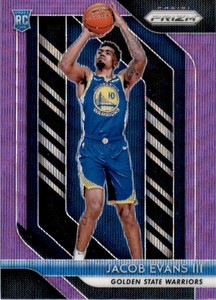 2018-19 Panini Prizm Prizms Purple Wave #212 Jacob Evans III