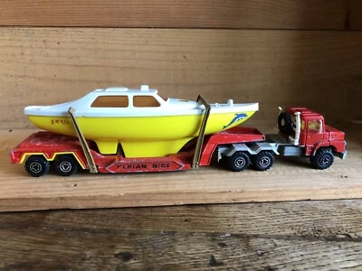 Camion porte bateau Scania Majorette Made in France 1/60 - Photo 1/4