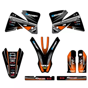 2001-2002 EXC SURGE Black Senge kit de gráficos compatible con KTM - Imagen 1 de 10