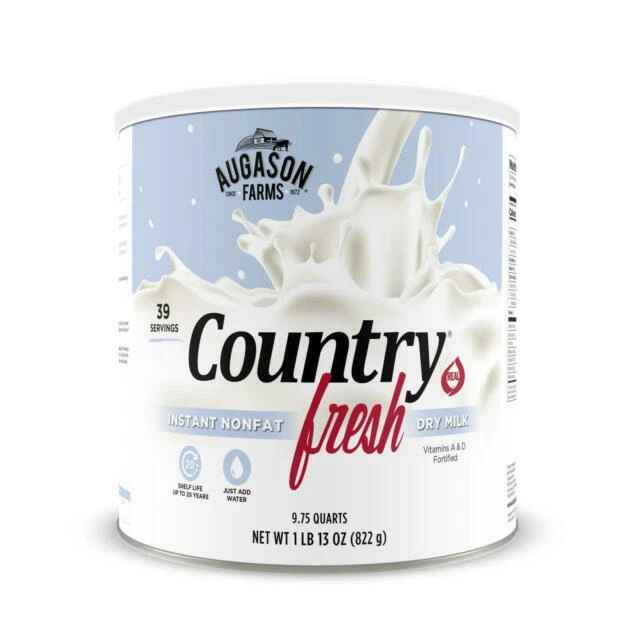 Augason Farms 590620 Country Fresh Instant Nonfat Dry Milk - 1lb