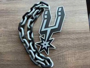San Antonio Spurs übergroße Kette Halskette - mutiger Fächer Anhänger für echte Unterstützer - Bild 1 von 2