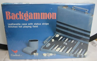 Vintage Cardinal Backgammon Game Premier Edition  Leatherette case NEW SEALED.   - Image 1 of 4