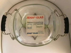 Vintage 60er JENA Jenaer Glas Schott OPAL feuerfest Auflaufform Halterung Retro - Bild 1 von 7