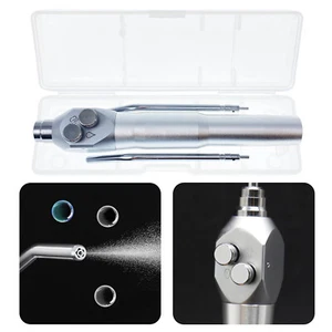 Jeringa triple pulverizador de agua de aire dental pieza de mano de 3 vías 2 boquillas puntas rectas - Imagen 1 de 10